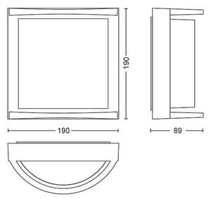 Philips Massive 17391/93/P3 - LED Екстериорен аплик LED/12W/230V IP44