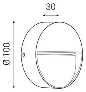 LED2 - LED Екстериорен аплик STEP ON LED/3W/230V IP54