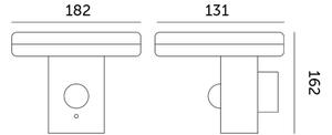 LED Соларен аплик със сензор SOLARIS2 LED/5,5W/3,7V 4000K IP44