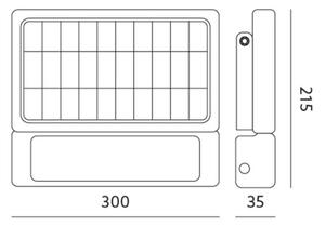 LED Соларен прожектор със сензор LED/10W/3,7V 4000K IP65