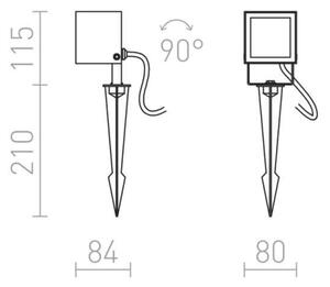 RED - Design Rendl - R12025 - LED Екстериорна лампа BORA LED/6W/230V IP54