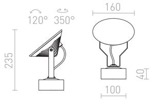 RED - Design Rendl - R11753- LED Екстериорен аплик FOX LED/9W/230V IP65