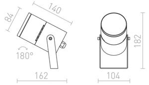 RED - Design Rendl - R11754 - LED Екстериорна лампа ROSS LED/9W/230V IP65