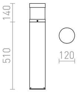 RED - Design Rendl - R12626 - LED Екстериорна лампа ABAX LED/15W/230V IP54 антрацит