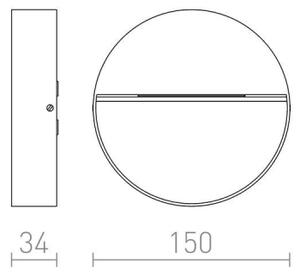 RED-Design Rendl-R12539- LED Екстериорнен аплик AQILA LED/6W/230V IP54