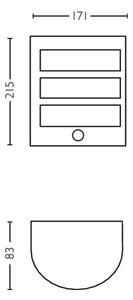 Philips-LED Екстериорен аплик със сензор PYTHON LED/6W/230V 2700K IP44