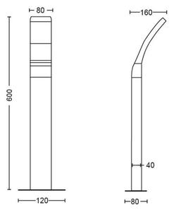 Philips - LED Екстериорна лампа SPLAY LED/12W/230V 4000K 60 cм IP44