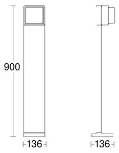 Steinel 078676 - LED Димируема екстериорна лампа GL 85 C 900 LED/9W/230V IP44