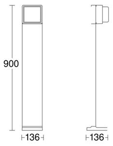 Steinel-LED Димируема екстериорна лампа със сензор GL 85 SC 900 LED/9W/230V IP44