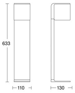 Steinel 079284 - LED Екстериорна лампа GL 80 C LED/9,1W/230V IP44 антрацит