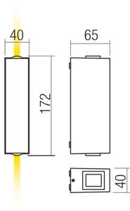 Redo 90421 - LED Екстериорен аплик ACE 2xLED/5,84W/230V 3000K IP54 сив