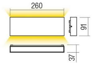 Redo 90387 - LED Екстериорен аплик KAMAL LED/15W/230V 3000K IP54 бял