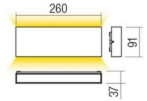 Redo 90389 - LED Екстериорен аплик KAMAL LED/15W/230V 3000K IP54 кафяв