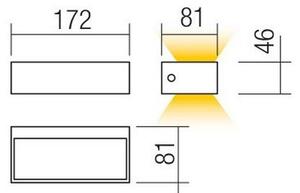 Redo 90372 - LED Екстериорен аплик LAMPRIS LED/9,5W/230V IP65 бял