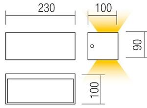 Redo 90373 - LED Екстериорен аплик LAMPRIS LED/13W/230V IP65 бял