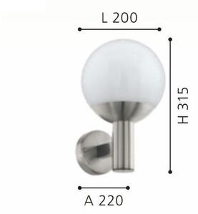 Eglo 900265 - LED RGB Димируем екстериорен аплик E27/9W/230V 2700-6500K IP44