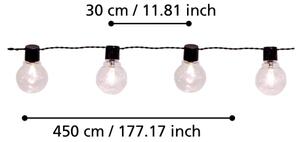 Eglo 900213 - LED Екстериорни декоративни лампички PARTAJ 16xLED/0,064W/24V IP44 черни