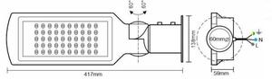 LED Улична лампа LED/50W/170-400V IP65