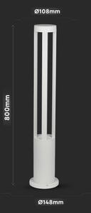 LED Екстериорна лампа LED/10W/230V 80см 4000K IP65 бяла