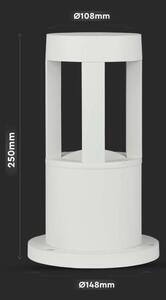LED Екстериорна лампа LED/10W/230V 25см 4000K IP65 бяла