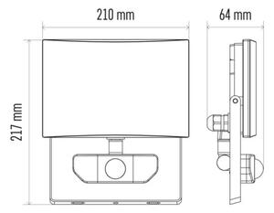 LED Прожектор със сензор LED/51W/230V IP54