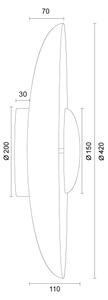 Argon 8865 - LED стенен аплик BOLTON LED/12,5W/230V 3000K златен