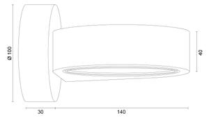 Argon 8897 - Стенно осветително тяло LOTUS 1xGX53/12W/230V бяло