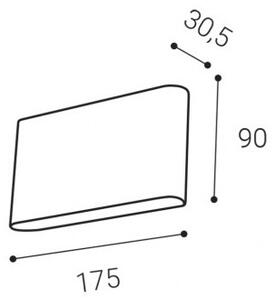 LED2 - LED Екстериорен аплик FLAT 2xLED/5W/230V IP65