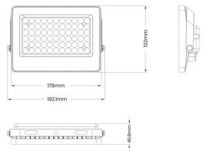 LED Прожектор със соларен панел FOCUS 60W/10000 mAh 3,2V 6000K IP65 + д.у