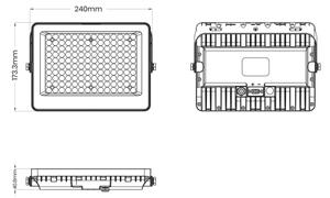 LED Прожектор със соларен панел FOCUS 100W/15000 mAh 3,2V 6000K IP65 + д.у