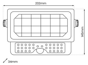 LED Соларен прожектор със сензор EPAD LED/5W/3000 mAh 3,7V 4000K IP65