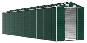 VidaXL Градинска барака зелена 191x810x198 см поцинкована стомана