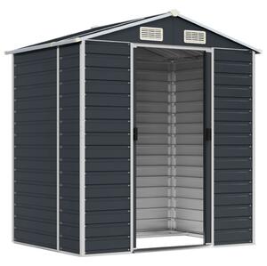 VidaXL Градинска барака антрацит 191x130x198 см поцинкована стомана