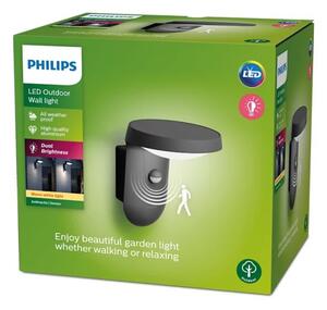 Philips TYLA LED 9W 230V 2700K IP44 външно стенен осветител с сензор