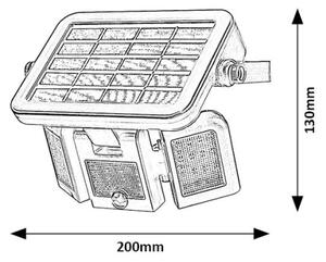 Rabalux 77020 - LED Соларен прожектор със сензор LIHULL LED/9,6W/3,7V IP44