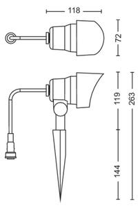 Philips - LED Екстериорен спот GARDENLINK LED/6W/12V 2700K IP44