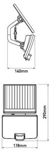 LED Соларен аплик със сензор LED/8W IP54