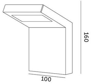 LED Екстериорен аплик INDUO K LED/10W/230V 4000K IP54