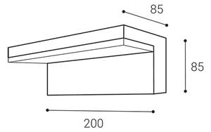 LED2 - LED Екстериорен аплик HUGO LED/9W/230V IP54 3000K/4000K