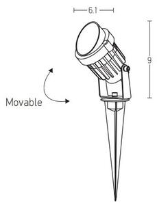 Zambelis E153 - LED Екстериорна лампа LED/5W/230V IP65 антрацит