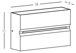 Zambelis E272 - LED Екстериорен аплик LED/15W/230V IP54 антрацит