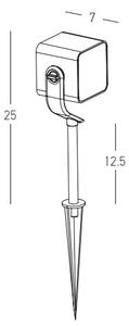 Zambelis E286 - LED Екстериорна лампа LED/12W/230V IP65 антрацит