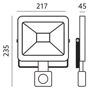 LED Екстериорен прожектор със сензор LED/50W/230V 6500K IP44