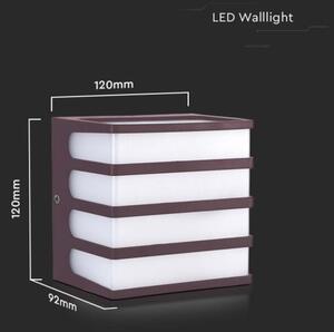 LED Екстериорен аплик LED/8W/230V IP65 3000K кафяв