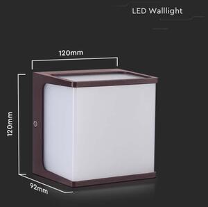 LED Екстериорен аплик LED/8W/230V IP65 3000K кафяв
