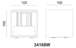 Globo 34168W - LED Екстериорен аплик VERONIKA 2xLED/3W/230V IP44 кафяв