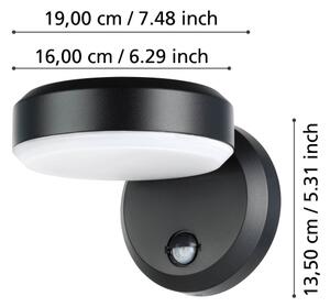 Eglo 900674 - LED Екстериорен аплик със сензор FORNACI 10,8/230V IP44