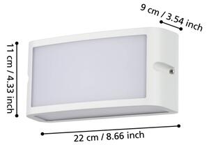 Eglo 900807 - LED Екстериорен аплик CAMARDA LED/10,5W/230V бял IP54