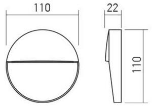 Redo 90472 - LED Екстериорен аплик LANDER LED/3W/230V IP54 бял