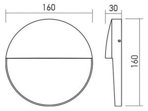 Redo 90477 - LED Екстериорен аплик LANDER LED/6W/230V IP54 антрацит